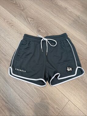 YoungLA Men's Bodybuilding Lifting Shorts in Gray Size S Small